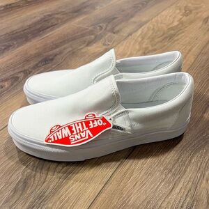 NWT White Vans Slip One